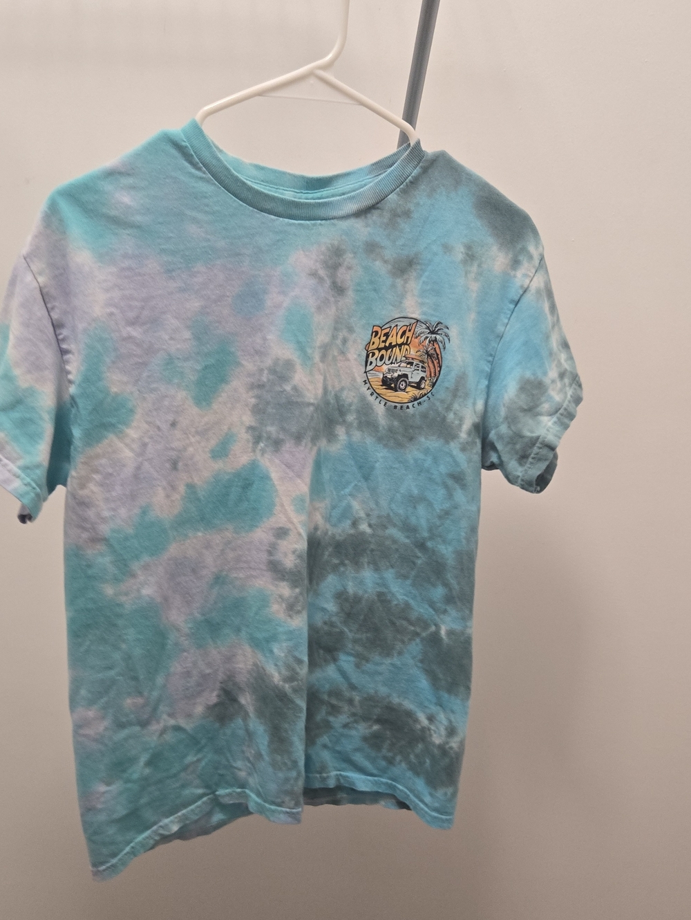 Beach Bound Tie-Dye Tee - Bluegreen & Purple